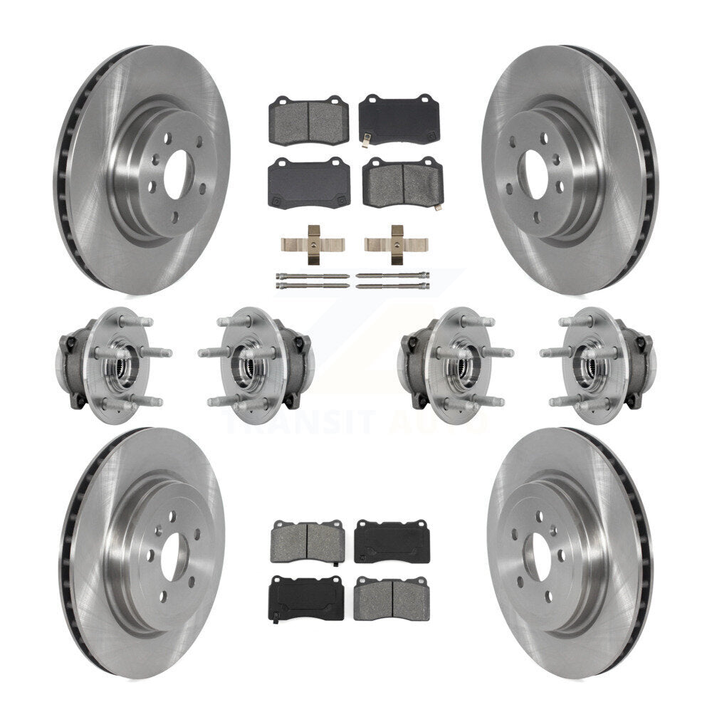 Kit de rotors et plaquettes de frein avec roulement de moyeu avant et arrière (10 pièces) pour Tesla S 2016 à partir de 04 1