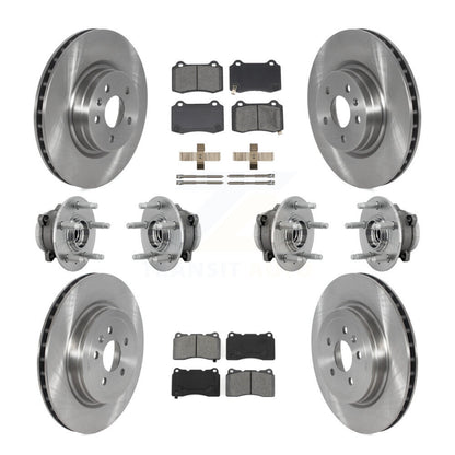 Kit de rotors et plaquettes de frein avec roulement de moyeu avant et arrière (10 pièces) pour Tesla S 2016 à partir de 04 1