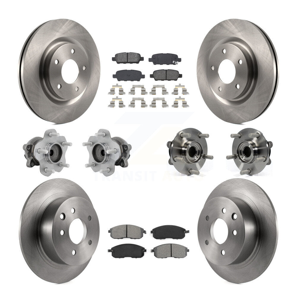 Kit de rotors et plaquettes de frein à disque, roulements de moyeu avant et arrière (10 pièces) pour Nissan Juke