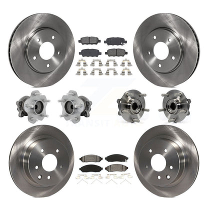 Kit de plaquettes de Rotor de frein à disque, roulement de moyeu avant et arrière (10 pièces) pour Nissan LEA 2011 – 2012