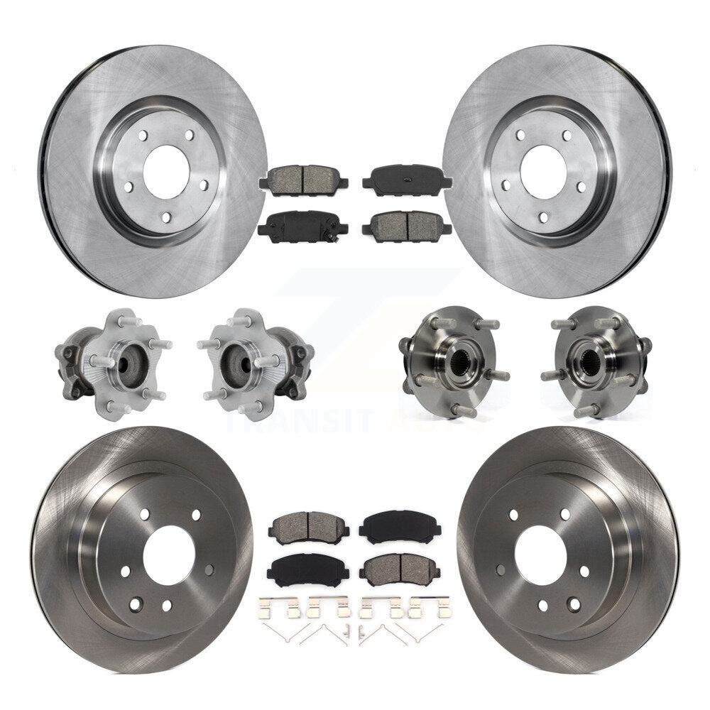 Kit de rotors et plaquettes de frein à disque, roulements de moyeu avant et arrière (10 pièces) pour Nissan Juke