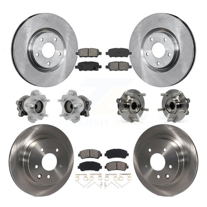 Kit de rotors et plaquettes de frein à disque, roulements de moyeu avant et arrière (10 pièces) pour Nissan Juke