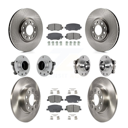 Kit de rotors et plaquettes de frein avec roulement de moyeu avant et arrière (10 pièces) pour Jeep Renegade Fiat 500