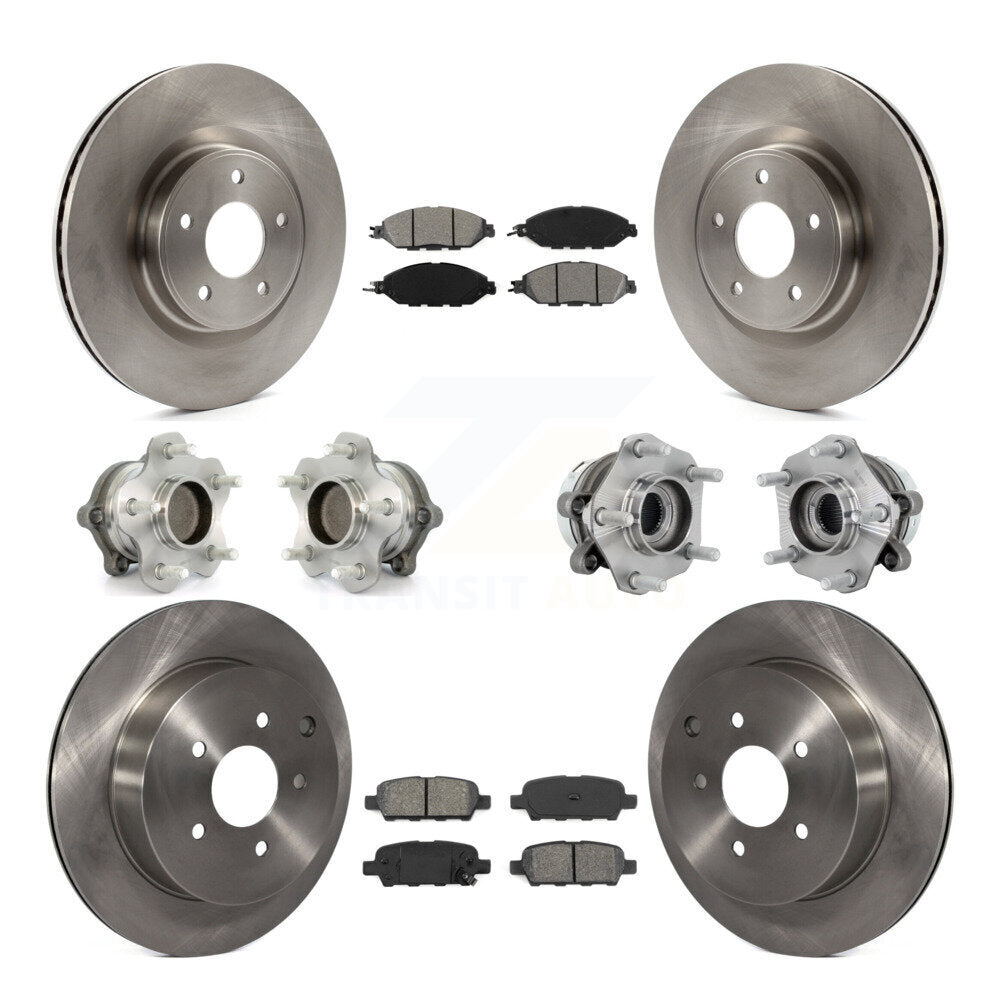 Kit de Rotor et de plaquettes de frein à disque, roulement de moyeu avant et arrière (10 pièces) pour Nissan Murano FW