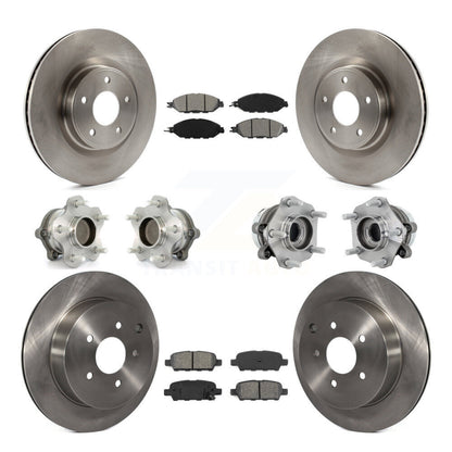 Kit de Rotor et de plaquettes de frein à disque, roulement de moyeu avant et arrière (10 pièces) pour Nissan Murano FW