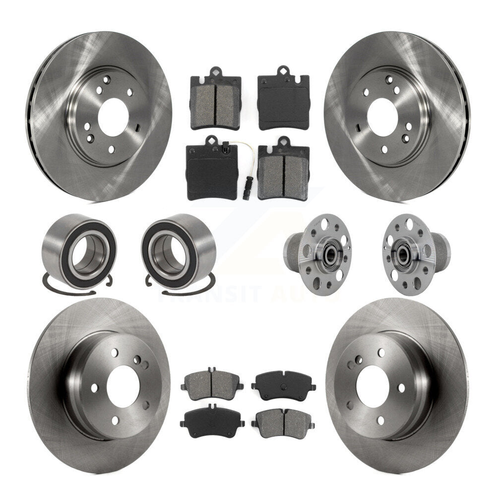 Kit de patins et rotors de frein, roulement de moyeu avant et arrière, 10 pièces, pour Mercedes-Benz C35