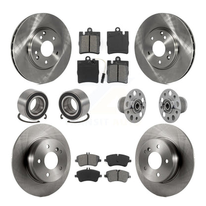 Kit de patins et rotors de frein, roulement de moyeu avant et arrière, 10 pièces, pour Mercedes-Benz C35