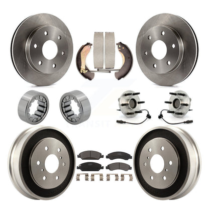 Kit de patins de rotor de frein à disque, roulement de moyeu avant et arrière (10 pièces) pour GMC Sierra 150