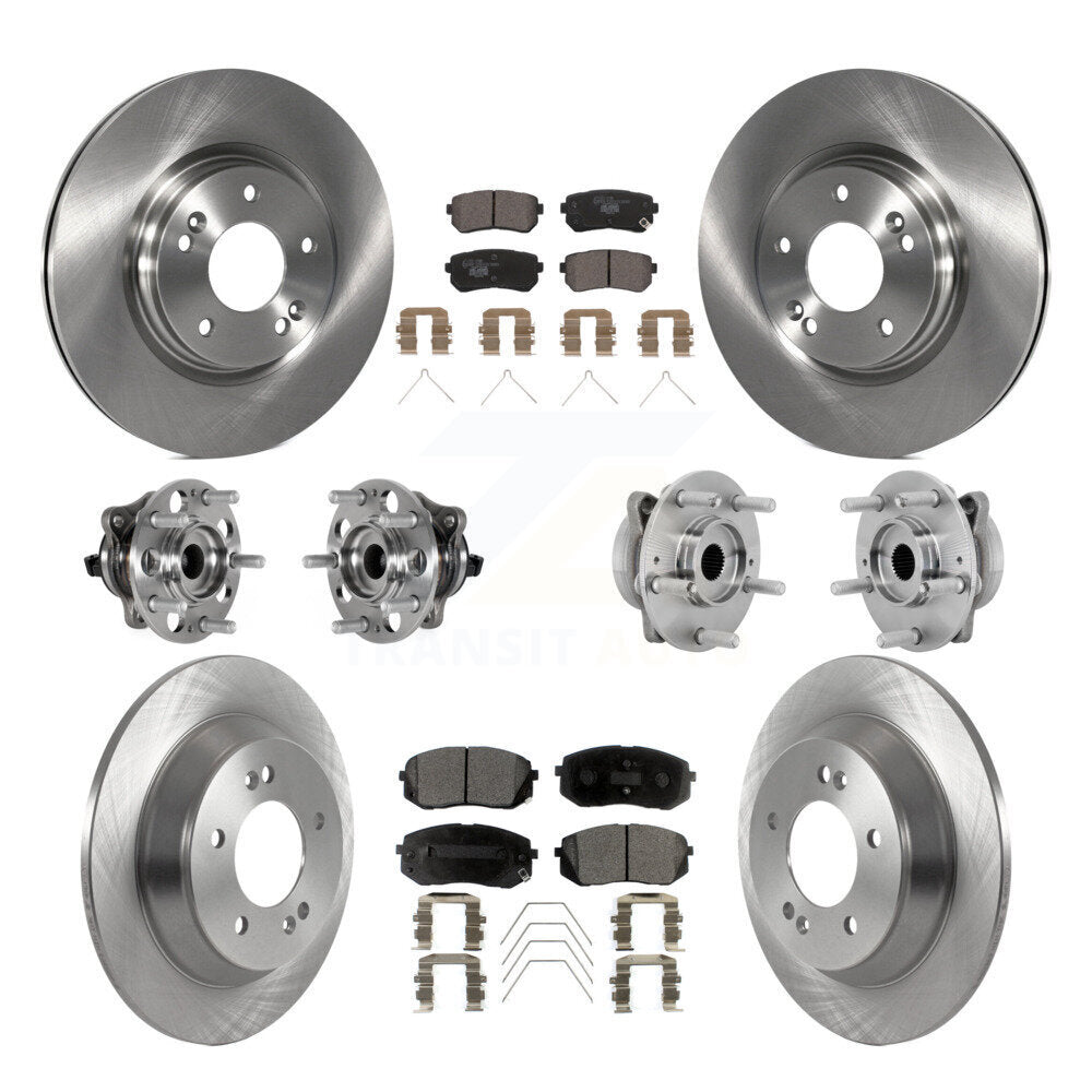 Kit de rotors et plaquettes de frein à disque, roulements de moyeu avant et arrière (10 pièces) pour Hyundai Kona