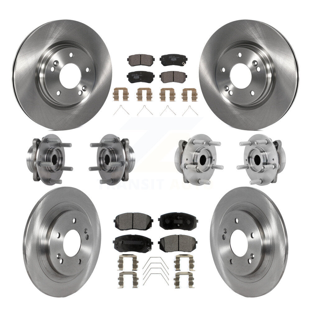 Kit de rotors et plaquettes de frein, roulement de moyeu avant et arrière (10 pièces), pour Hyundai Kona Kia Selto