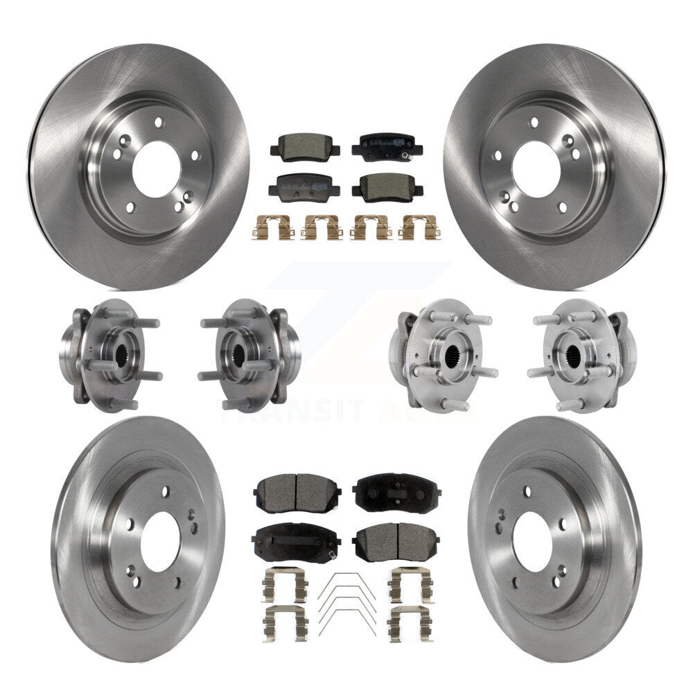 Kit de rotors et plaquettes de frein à disque, roulements de moyeu avant et arrière (10 pièces) pour Kia Seltos