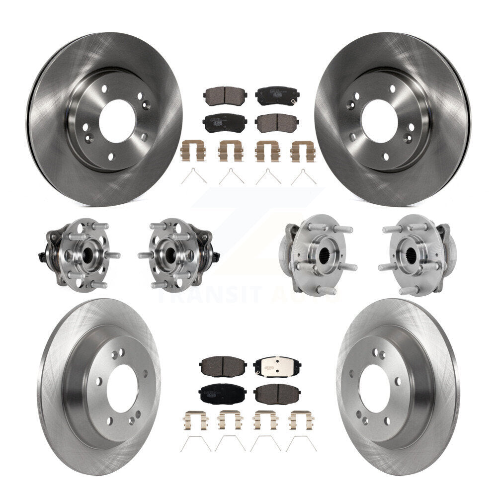 Kit de plaquettes de Rotor de frein, roulement de moyeu avant et arrière (10 pièces), pour Hyundai Kona FWD avec 1.6