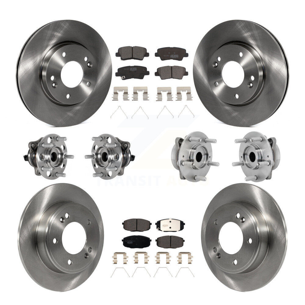 Kit de plaquettes de Rotor de frein, roulement de moyeu avant et arrière (10 pièces), pour Hyundai Kona FWD avec 2.0