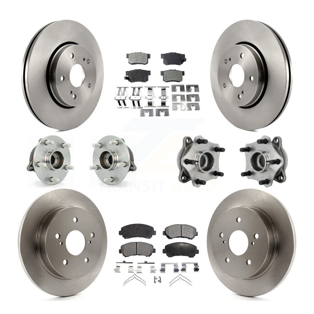 Kit de rotor et de plaquettes de frein avec roulement de moyeu avant et arrière (10 pièces) pour Suzuki Kizashi AW 10-13