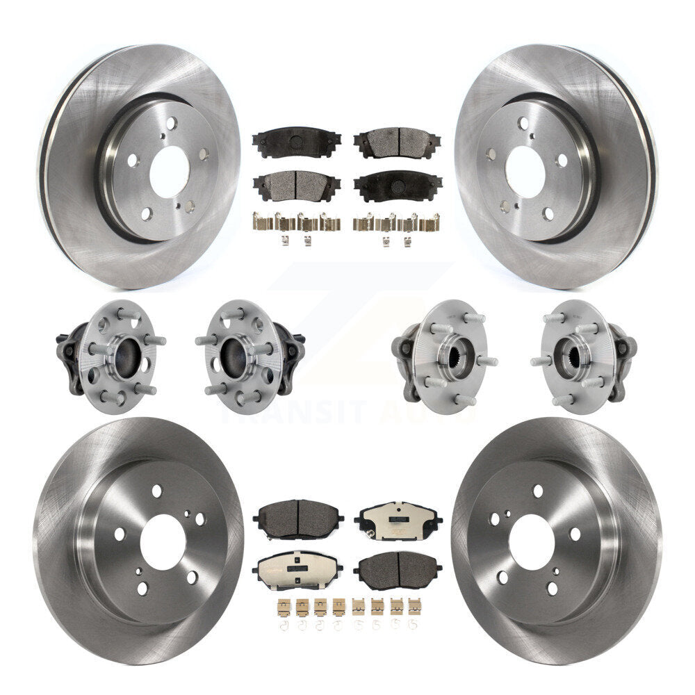 Kit de rotors et plaquettes de frein à disque, roulements de moyeu avant et arrière (10 pièces) pour Toyota C-HR