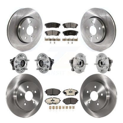 Kit de rotors et plaquettes de frein à disque, roulements de moyeu avant et arrière (10 pièces) pour Toyota C-HR