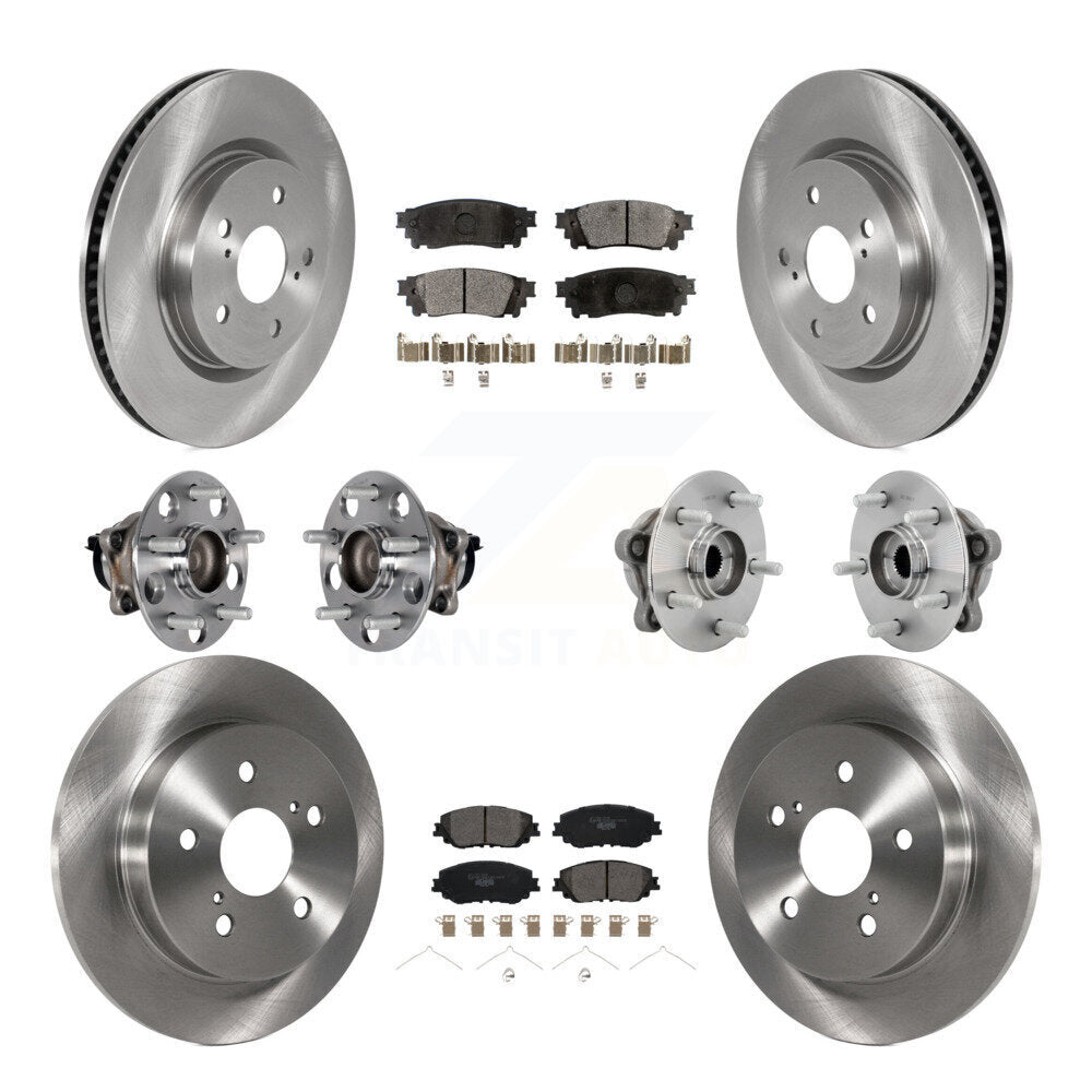 Kit de rotors et plaquettes de frein à disque, roulements de moyeu avant et arrière (10 pièces) pour Toyota C-HR