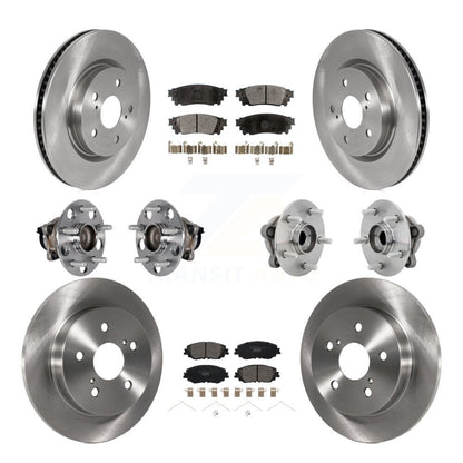 Kit de rotors et plaquettes de frein à disque, roulements de moyeu avant et arrière (10 pièces) pour Toyota C-HR