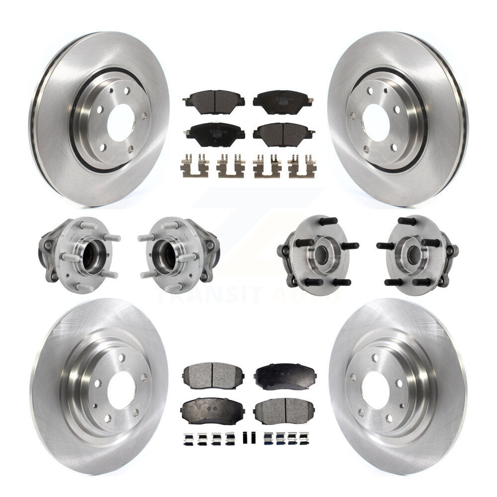 Kit de rotor et de plaquettes de frein avec roulement de moyeu avant et arrière (10 pièces) pour Mazda CX-9 FW 2016 – 2021