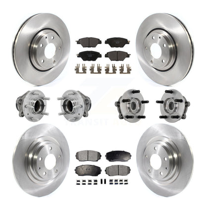 Kit de rotor et de plaquettes de frein avec roulement de moyeu avant et arrière (10 pièces) pour Mazda CX-9 FW 2016 – 2021