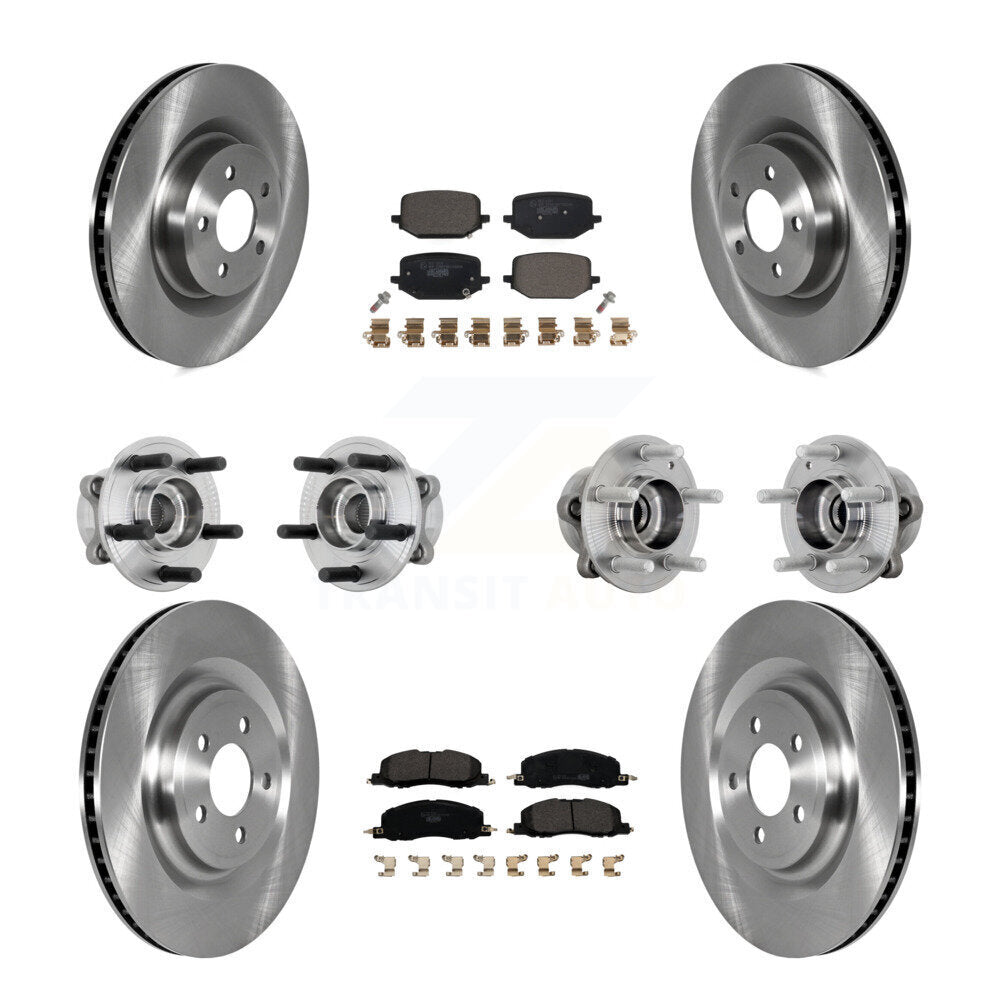 Kit de plaquettes de rotor de frein, roulement de moyeu avant et arrière (10 pièces) pour Lincoln Aviator AW 20-22