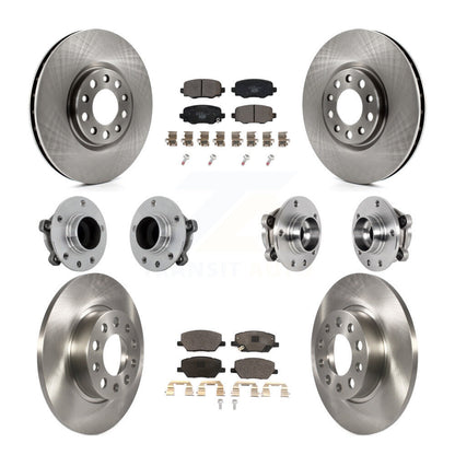 Kit de rotors et plaquettes de frein avec roulement de moyeu avant et arrière (10 pièces) pour Jeep Renegade Fiat 500