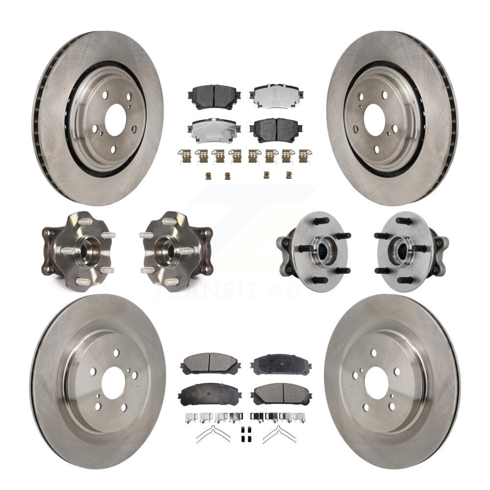 Kit de plaquettes de Rotor de frein à disque, roulement de moyeu avant et arrière (10 pièces) pour Toyota Highlander AW