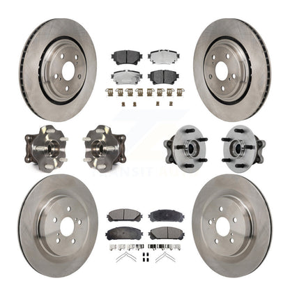 Kit de plaquettes de Rotor de frein à disque, roulement de moyeu avant et arrière (10 pièces) pour Toyota Highlander AW