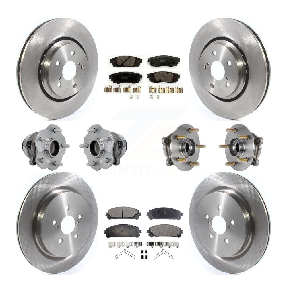 Kit de plaquettes de Rotor de frein, roulement de moyeu avant et arrière (10 pièces) pour Lexus RX350 RX350L RX450