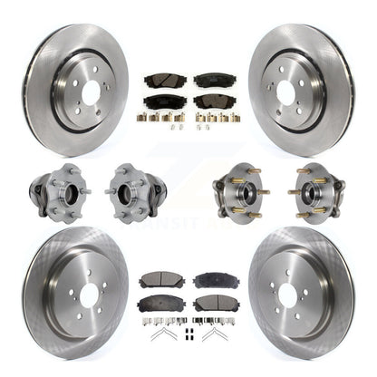 Kit de plaquettes de Rotor de frein, roulement de moyeu avant et arrière (10 pièces) pour Lexus RX350 RX350L RX450