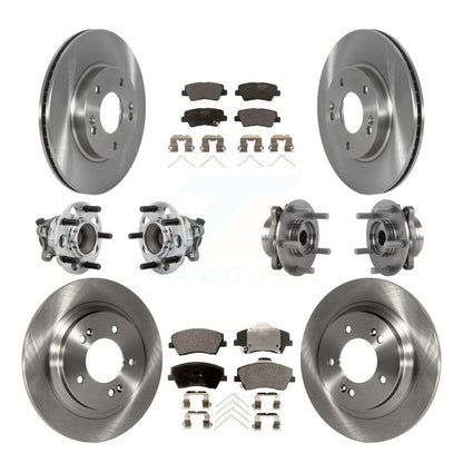 Kit de rotors et plaquettes de frein à disque, roulements de moyeu avant et arrière (10 pièces) pour Hyundai Ioniq