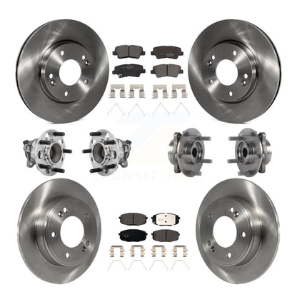 Kit de plaquettes de Rotor de frein, roulement de moyeu avant et arrière (10 pièces), pour Kia Forte Hyundai Elantr