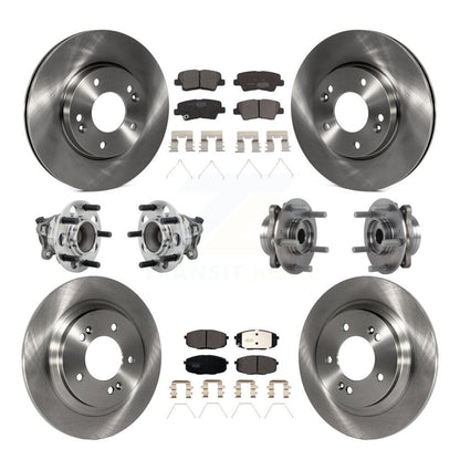 Kit de rotors et plaquettes de frein à disque, roulement de moyeu avant et arrière (10 pièces) pour Hyundai Elantra G