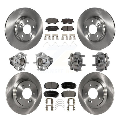 Kit de rotors et plaquettes de frein à disque, roulement de moyeu avant et arrière (10 pièces) pour Hyundai Elantra G