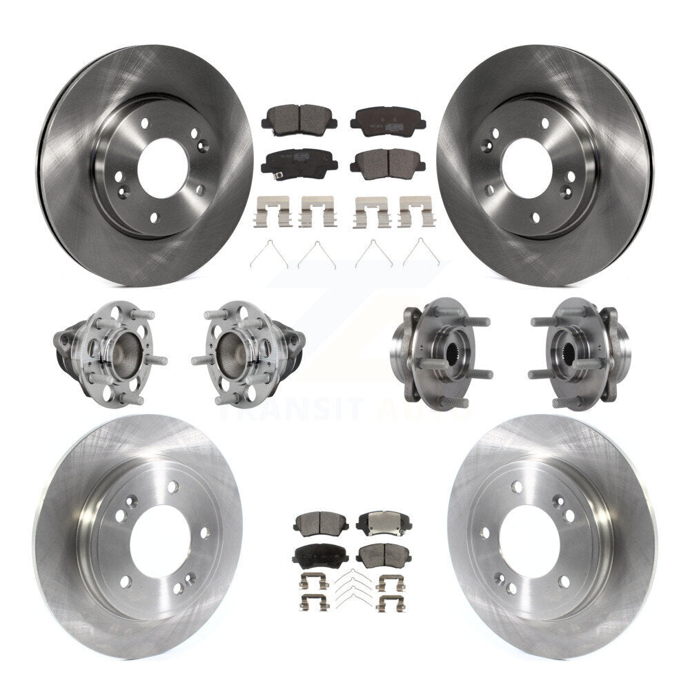 Kit de Rotor et plaquettes de frein à disque, roulement de moyeu avant et arrière (10 pièces) pour Hyundai Veloste