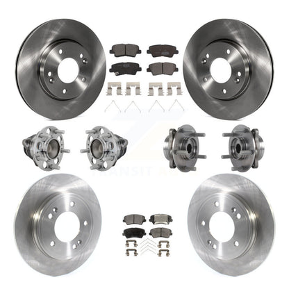 Kit de Rotor et plaquettes de frein à disque, roulement de moyeu avant et arrière (10 pièces) pour Hyundai Veloste