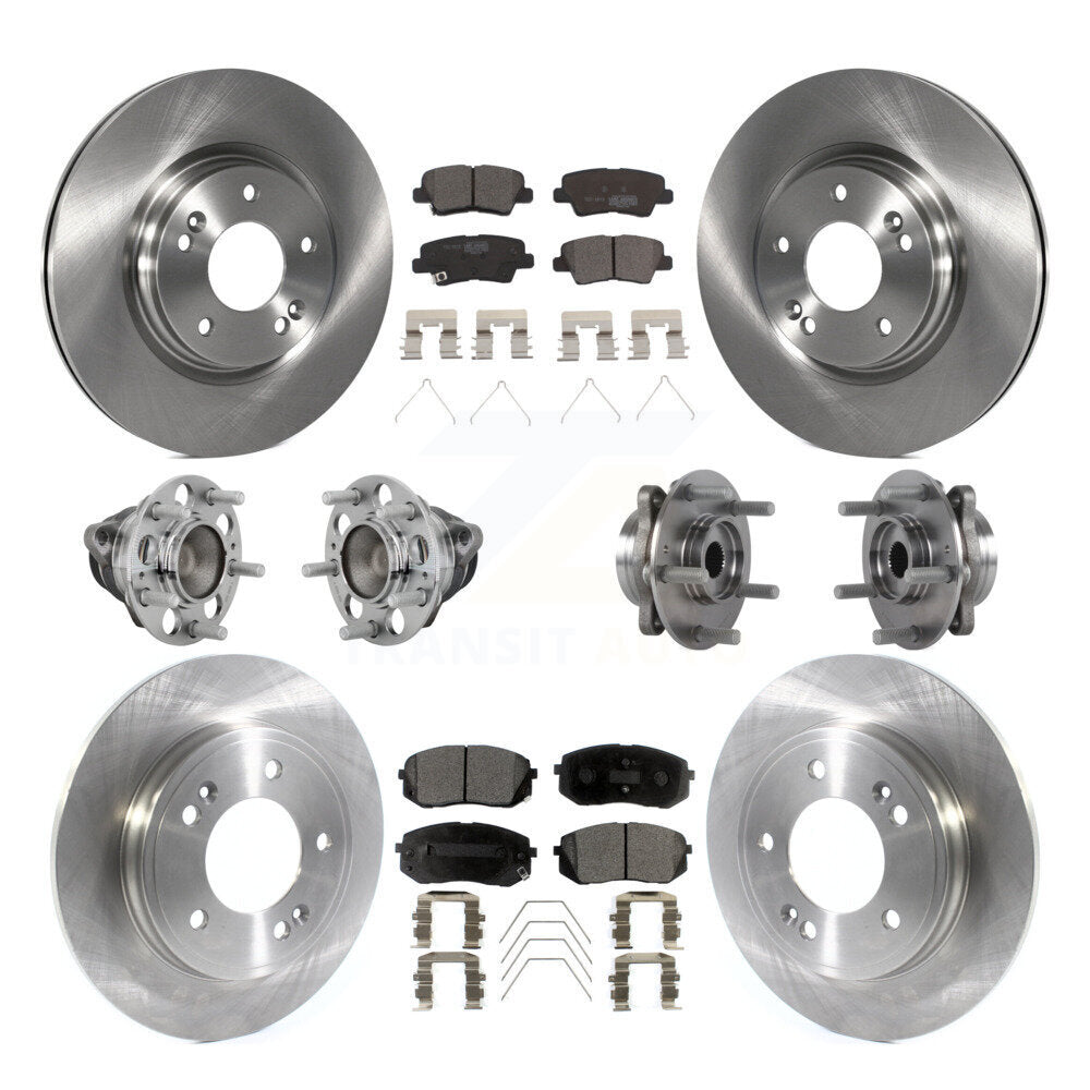 Kit de plaquettes de Rotor de frein, roulement de moyeu avant et arrière (10 pièces), pour Kia Forte Hyundai Veloste