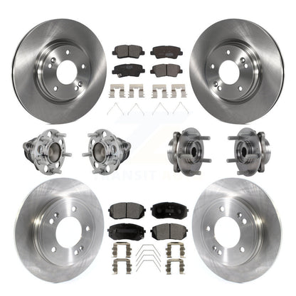 Kit de plaquettes de Rotor de frein, roulement de moyeu avant et arrière (10 pièces), pour Kia Forte Hyundai Veloste