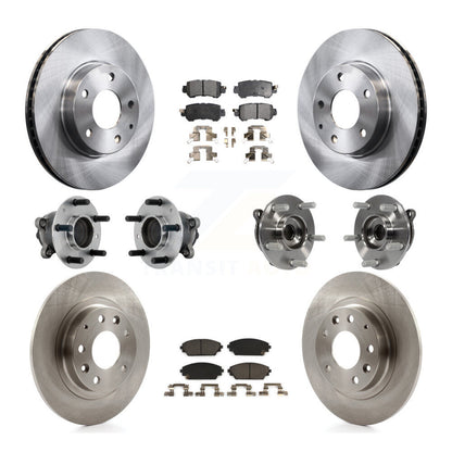 Kit de rotor et de plaquettes de frein avec roulement de moyeu avant et arrière (10 pièces) pour Mazda CX-3 FW 2016 – 2018