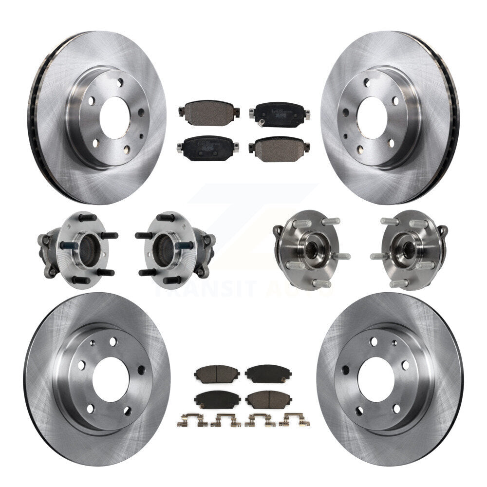 Kit de rotor et de plaquettes de frein avec roulement de moyeu avant et arrière (10 pièces) pour Mazda CX-3 FW 2019 – 2021