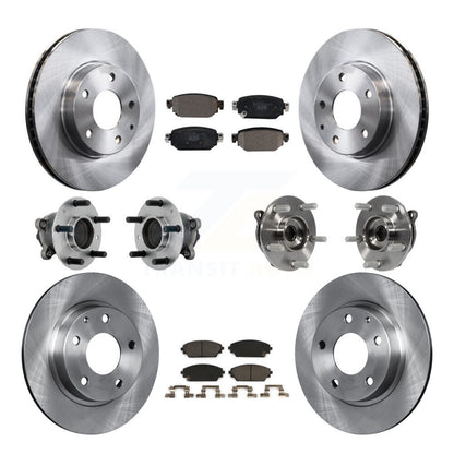 Kit de rotor et de plaquettes de frein avec roulement de moyeu avant et arrière (10 pièces) pour Mazda CX-3 FW 2019 – 2021