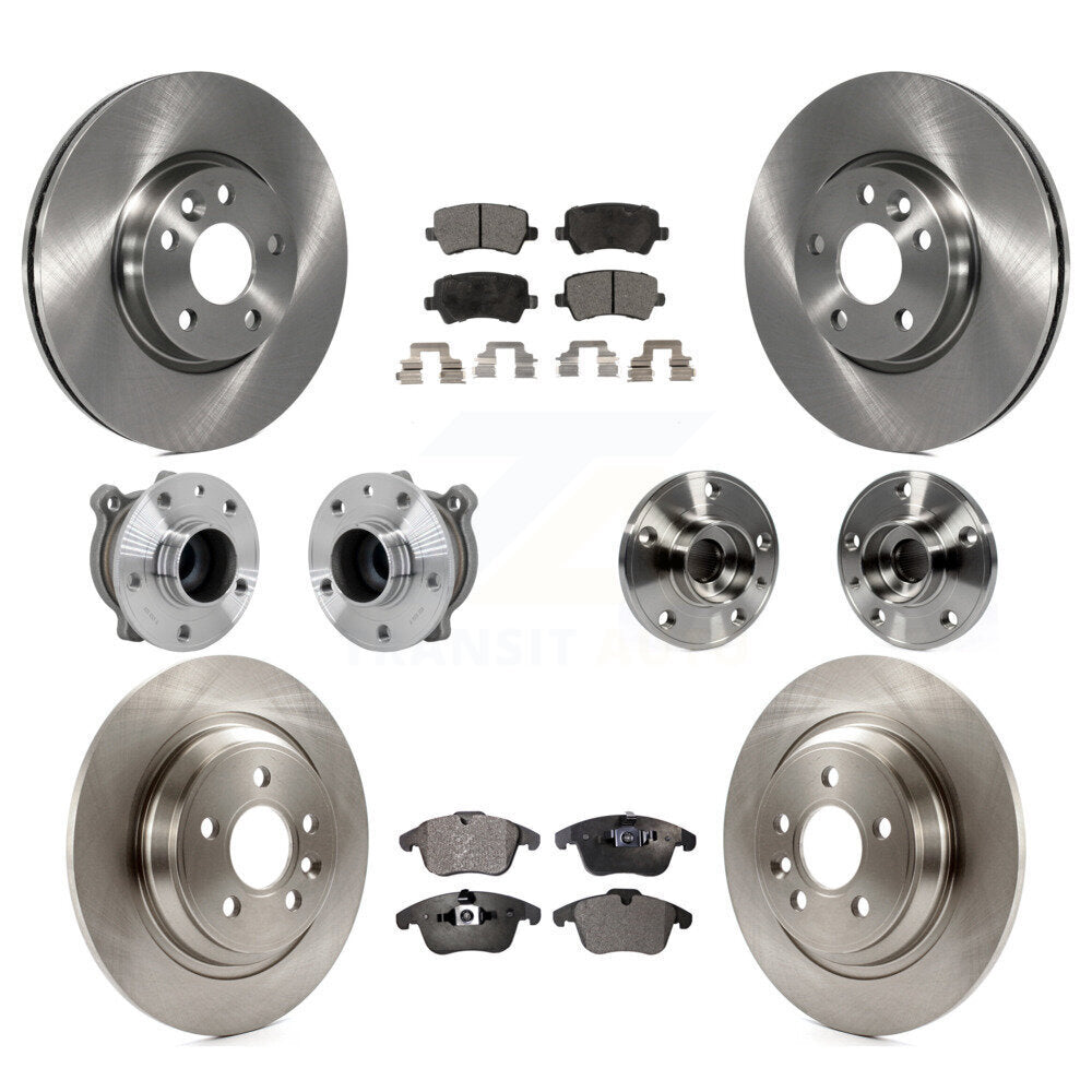 Kit de rotors et plaquettes de frein avec roulement de moyeu avant et arrière (10 pièces) pour Volvo S60 FW 2013-2014