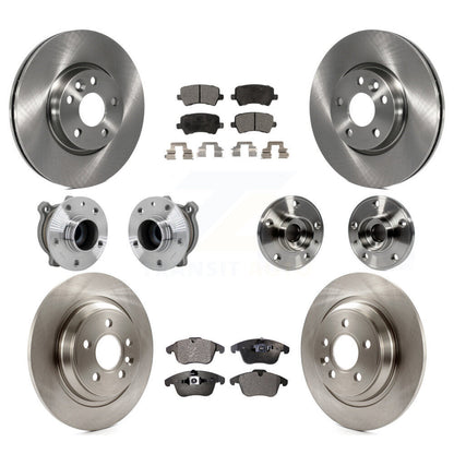 Kit de rotors et plaquettes de frein avec roulement de moyeu avant et arrière (10 pièces) pour Volvo S60 FW 2013-2014