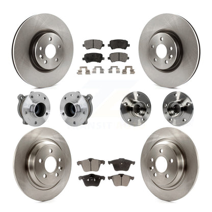 Kit de rotors et plaquettes de frein à disque, roulements de moyeu avant et arrière (10 pièces) pour Volvo S60 V70