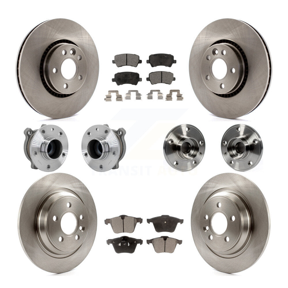 Kit de rotors et plaquettes de frein à disque, roulements de moyeu avant et arrière (10 pièces) pour Volvo S60 V70