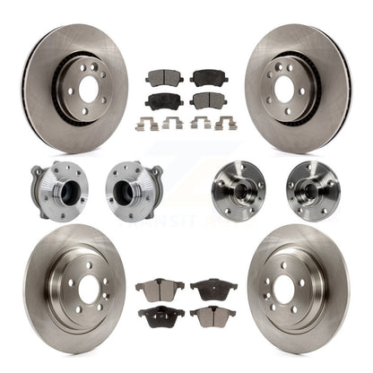Kit de rotors et plaquettes de frein à disque, roulements de moyeu avant et arrière (10 pièces) pour Volvo S60 V70