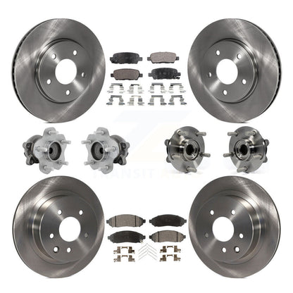 Kit de plaquettes de Rotor de frein à disque, roulement de moyeu avant et arrière (10 pièces) pour Nissan LEA 2011 – 2012