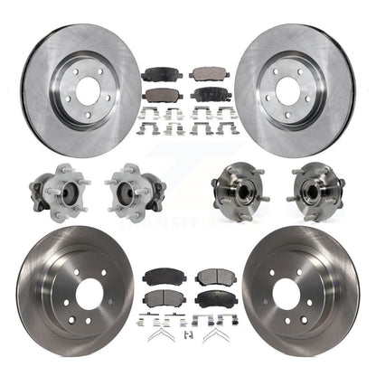 Kit de rotors et plaquettes de frein à disque, roulements de moyeu avant et arrière (10 pièces) pour Nissan Juke