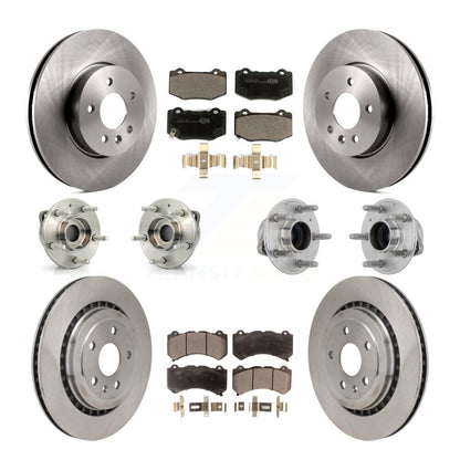 Kit de rotors et plaquettes de frein, roulement de moyeu avant et arrière (10 pièces) pour Cadillac ATS V avec RW