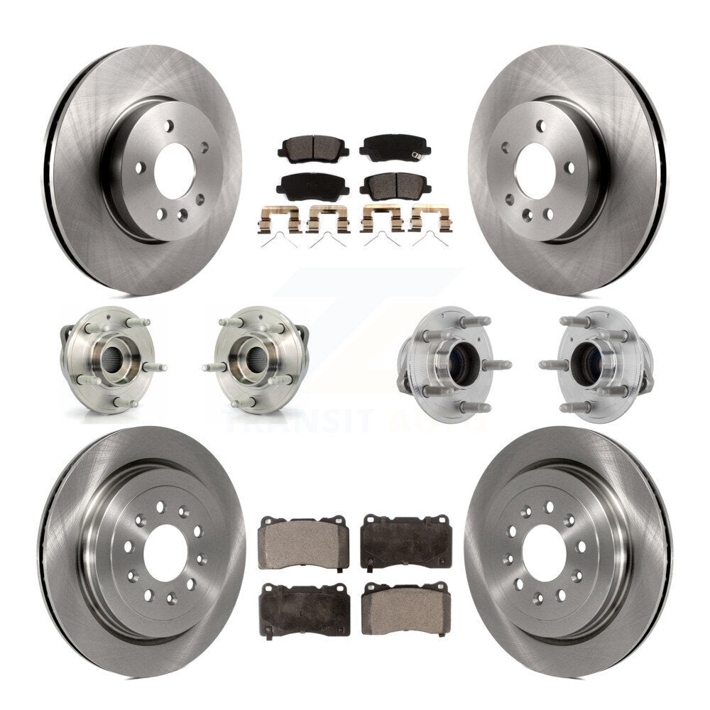 Kit de rotors et plaquettes de frein à disque, roulements de moyeu avant et arrière (10 pièces) pour Cadillac ATS